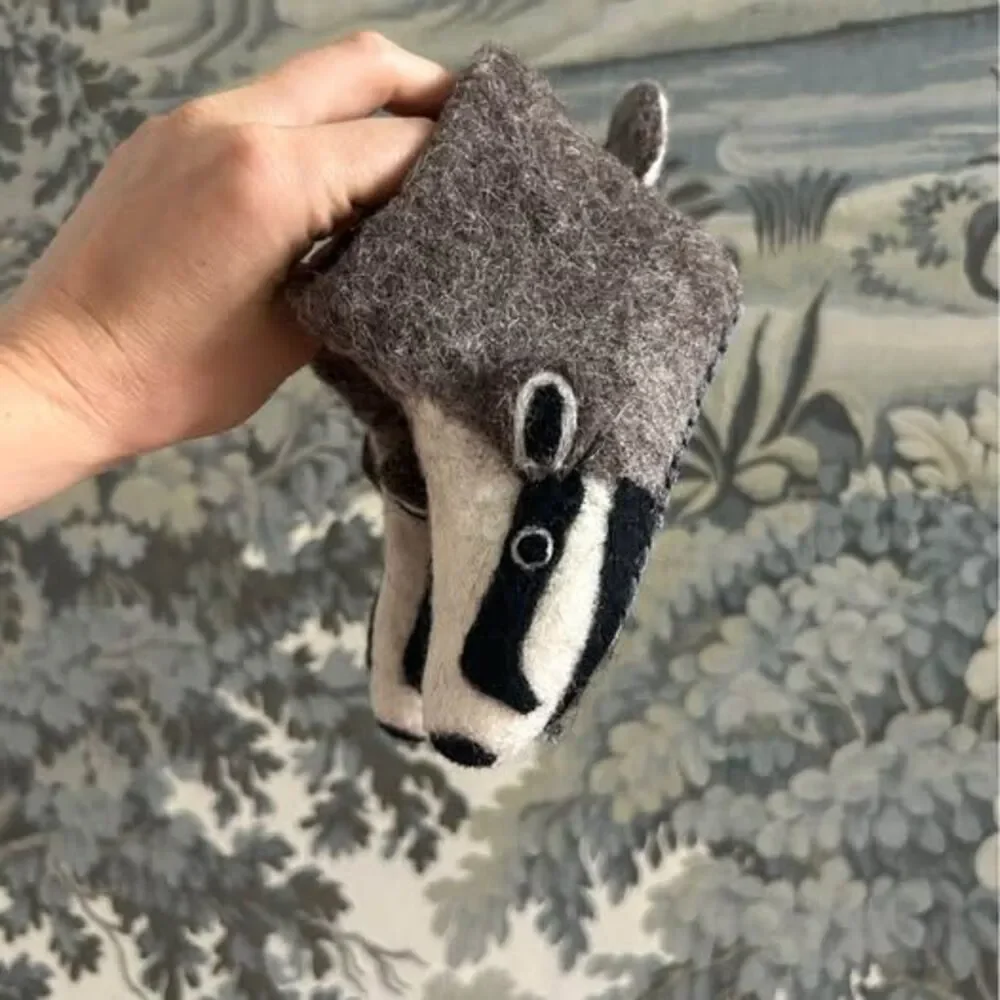 Billie Badger Wool Slippers